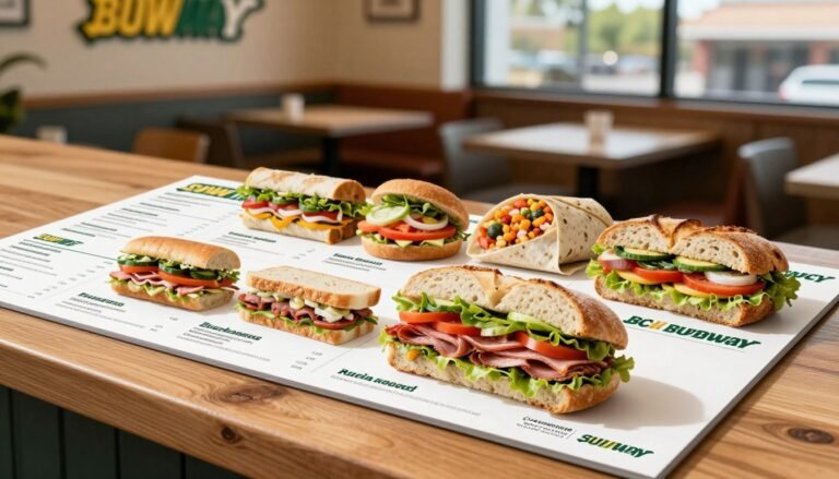subway sandwich menu